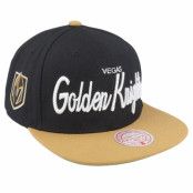 Mitchell&Ness - NHL Svart snapback Keps - Vegas Golden Knights Vintage Script Black/Camel Snapback @ Hatstore