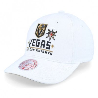 Mitchell&Ness - NHL Vit adjustable Keps - Vegas Golden Knights All In Pro White Adjustable @ Hatstore