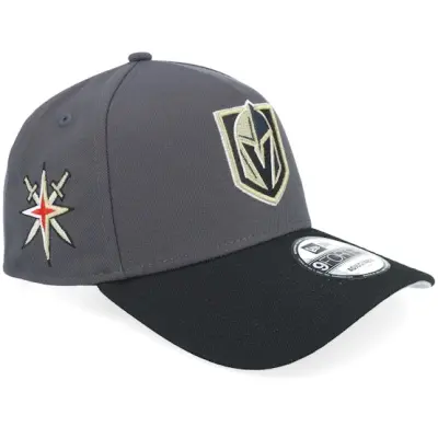 New Era - NHL Grå adjustable Keps - Hatstore Exclusive x Vegas Golden Knights 9FORTY Dark Gray/Black A-Frame Adjustable @ Hatstore