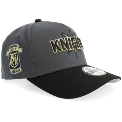 New Era - NHL Grå adjustable Keps - Kids Hatstore Exclusive x Vegas Golden Knights 9FORTY Dark Graphite/Black A-Frame Adjustable @ Hatstore