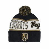 Mitchell&Ness - NHL Svart pom Beanie - Vegas Golden Knights Block Sweep Knit Black Pom @ Hatstore