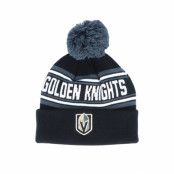 Outerstuff - NHL Svart pom Beanie - Vegas Golden Knights Jacquard cuffed knit Black/Charcoal Pom @ Hatstore