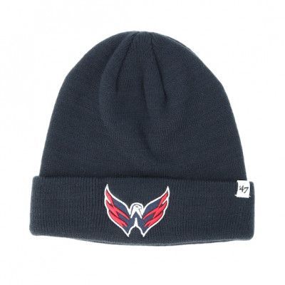 47 Brand - NHL Blå cuff Beanie - Washington Capitals Raised Knit Navy Cuff @ Hatstore