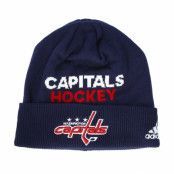 Adidas - NHL Blå cuff Beanie - Washington Capitals Locker Room Cuffed Navy Beanie @ Hatstore