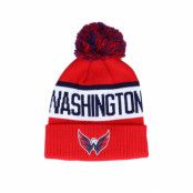 Adidas - NHL Röd pom Beanie - Washington Capitals Cuffed Knit Red/White Pom @ Hatstore