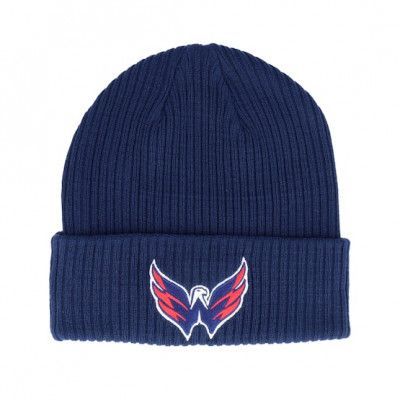 Fanatics - NHL Blå cuff Beanie - Washington Capitals Core Knit Athletic Navy Cuff @ Hatstore