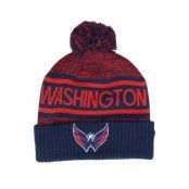 Fanatics - NHL Blå pom Beanie - Washington Capitals Authentic Pro Rink Pom Navy/Red Pom @ Hatstore