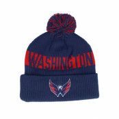 Fanatics - NHL Blå pom Beanie - Washington Capitals Beanie Navy/Red Pom @ Hatstore