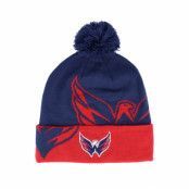 Fanatics - NHL Blå pom Beanie - Washington Capitals Block Party Athletic Navy/Red Pom @ Hatstore