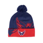 Fanatics - NHL Blå pom Beanie - Washington Capitals Block Party Athletic Navy/Red Pom @ Hatstore