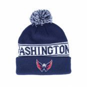 Fanatics - NHL Blå pom Beanie - Washington Capitals Sport Resort Athletic Navy Pom @ Hatstore