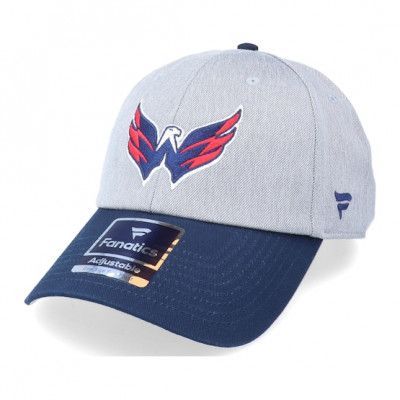 Fanatics - NHL Grå unconstructed Keps - Washington Capitals Grey Marl Unstructured Sports Grey/Navy Dad Cap @ Hatstore
