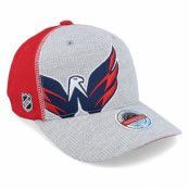 Mitchell&Ness - NHL Grå adjustable Keps - Hatstore Exclusive x Washington Capitals Exclusive  XL Hockey Logo Grey/Red Adjustable @ Hatstore