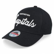 Mitchell&Ness - NHL Svart adjustable Keps - Washington Capitals NHL Classic Script Black Adjustable @ Hatstore