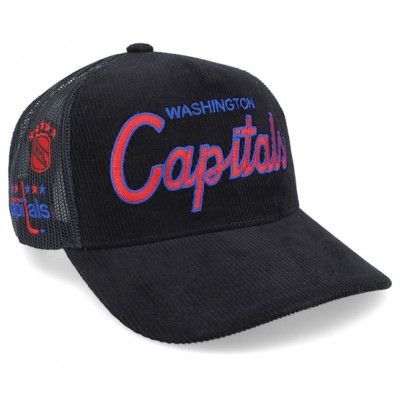 Mitchell&Ness - NHL Svart trucker Keps - Washington Capitals Times Up Vintage Black Trucker @ Hatstore