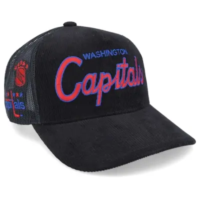 Mitchell&Ness - NHL Svart trucker Keps - Washington Capitals Times Up Vintage Black Trucker @ Hatstore