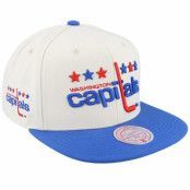 Mitchell&Ness - NHL Vit snapback Keps - Washington Capitals Vintage Off White/Blue Snapback @ Hatstore