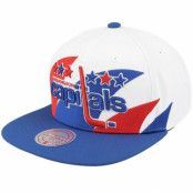 Mitchell&Ness - NHL Vit snapback Keps - Washington Capitals Vintage Sharktooth White/Blue Snapback @ Hatstore