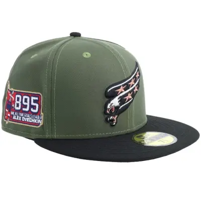 New Era - NHL Grön fitted Keps - Hatstore Exclusive x Washington Capitals  Alex Ovechkin 59FIFTY Rifle Green/Black Fitted @ Hatstore