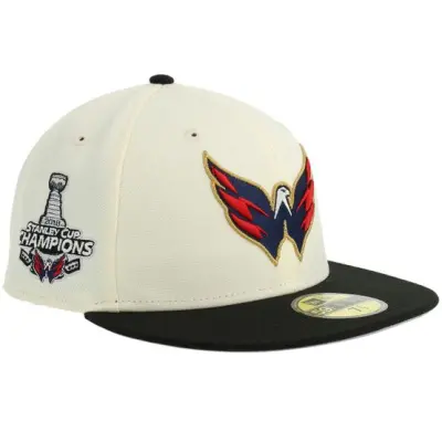 New Era - NHL Vit fitted Keps - Hatstore Exclusive x Washington Capitals 59FIFTY Stanley Cup Chrome White/Black Fitted @ Hatstore