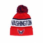 Mössa Washington Capitals Cuffed Knit Red/White Pom - Adidas - Röd Tofs