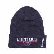 Reebok - NHL Blå cuff Beanie - Washington Capitals Locker Room 2 Knit @ Hatstore