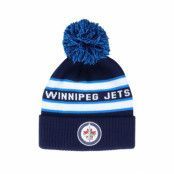 Adidas - NHL Blå pom Beanie - Winnipeg Jets Culture Cuffed Knit Navy Pom @ Hatstore