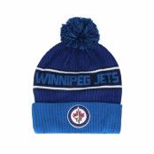 Fanatics - NHL Blå pom Beanie - Winnipeg Jets Authentic Pro Locker Room Navy/Blue Pom @ Hatstore