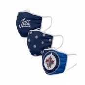 Foco - NHL Blå Mask - Winnipeg Jets 3-Pack NHL Navy Face Mask @ Hatstore