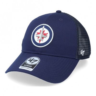 47 Brand - NHL Blå trucker Keps - Winnipeg Jets Branson Mvp Light Navy Trucker @ Hatstore