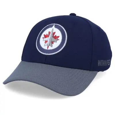 Adidas - NHL Blå flexfit Keps - Winnipeg Jets Coach Navy/Grey Flexfit @ Hatstore