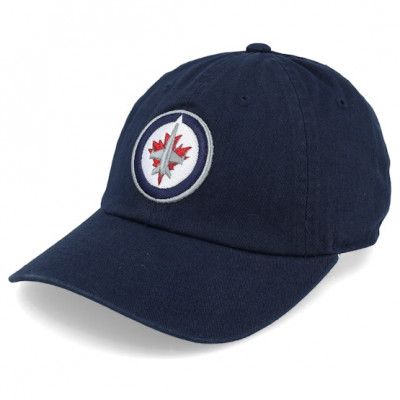 American Needle - NHL Blå unconstructed Keps - Winnipeg Jets Blue Line Navy Dad Cap @ Hatstore