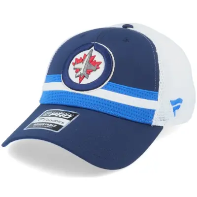 Fanatics - NHL Blå trucker Keps - Winnipeg Jets Authentic Pro Draft Navy/White Trucker @ Hatstore