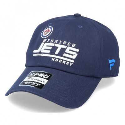 Fanatics - NHL Blå unconstructed Keps - Winnipeg Jets Authentic Pro Locker Room Dad Cap Navy Adjustable @ Hatstore