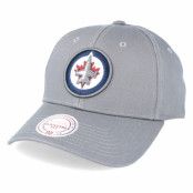 Keps Winnipeg jets Team Logo Cotton Low Pro Grey Adjustable - Mitchell & Ness - Grå Reglerbar