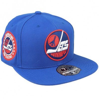 Mitchell&Ness - NHL Blå fitted Keps - Winnipeg Jets Vintage Blue Fitted @ Hatstore