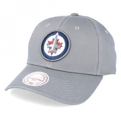Mitchell&Ness - NHL Grå adjustable Keps - Winnipeg Jets Team Logo Cotton Low Pro Grey Adjustable @ Hatstore