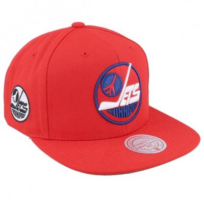 Mitchell&Ness - NHL Röd snapback Keps - Winnipeg Jets Alternate Flip Red Snapback @ Hatstore