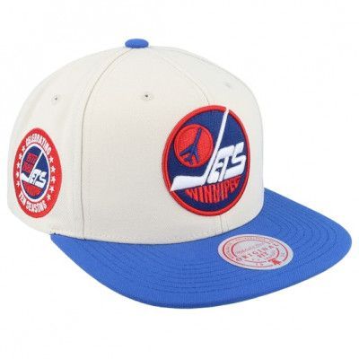 Mitchell&Ness - NHL Vit snapback Keps - Winnipeg Jets Vintage Off White/Blue Snapback @ Hatstore