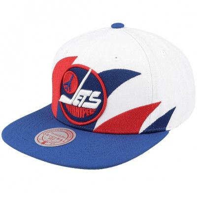 Mitchell&Ness - NHL Vit snapback Keps - Winnipeg Jets Vintage Sharktooth White/Blue Snapback @ Hatstore
