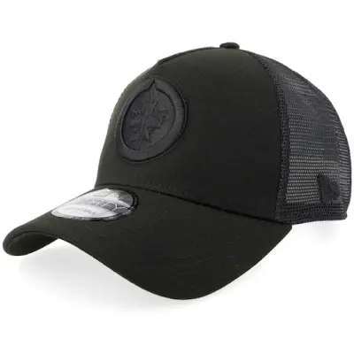 New Era - NHL Svart trucker Keps - Hatstore Exclusive x Winnipeg Jets 9FORTY Black A-frame Trucker @ Hatstore
