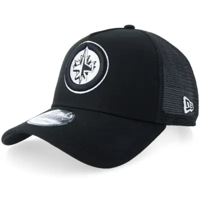 New Era - NHL Svart trucker Keps - Winnipeg Jets 9FORTY Black/White A-frame Trucker @ Hatstore