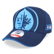Outerstuff - NHL Blå adjustable Keps - Kids Winnipeg Jets Big-Face Precurved College Navy Adjustable @ Hatstore