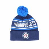Mössa Winnipeg Jets Jacquard cuffed knit Navy/Blue Pom - Outerstuff - Blå Barnkeps