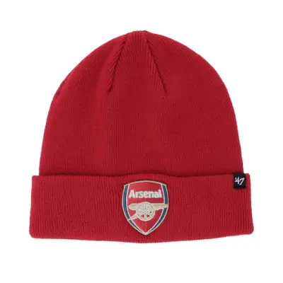 47 Brand - Football Röd cuff Beanie - Arsenal Epl Raised 47 Knit Beanie Red Cuff @ Hatstore