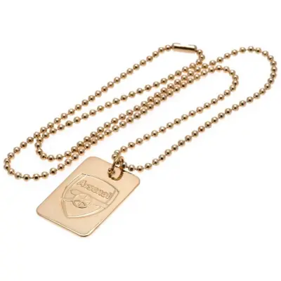 Arsenal Dog Tag med Kedja Guld