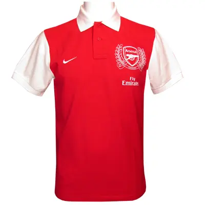 Arsenal Piké Röd/Vit L