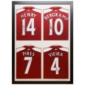 Arsenal Signerad Fotbollströja Henry, Bergkamp, Pires & Vieira 2017