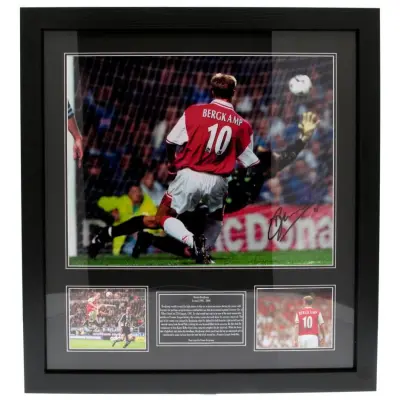 Arsenal Signerad Tavla Dennis Bergkamp