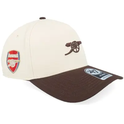 47 Brand - Football Beige adjustable Keps - Hatstore Exclusive x Arsenal Epl-sure Shot 47 Mvp Dt Arsenal Natural/Brown A-frame Adjustable @ Hatstore